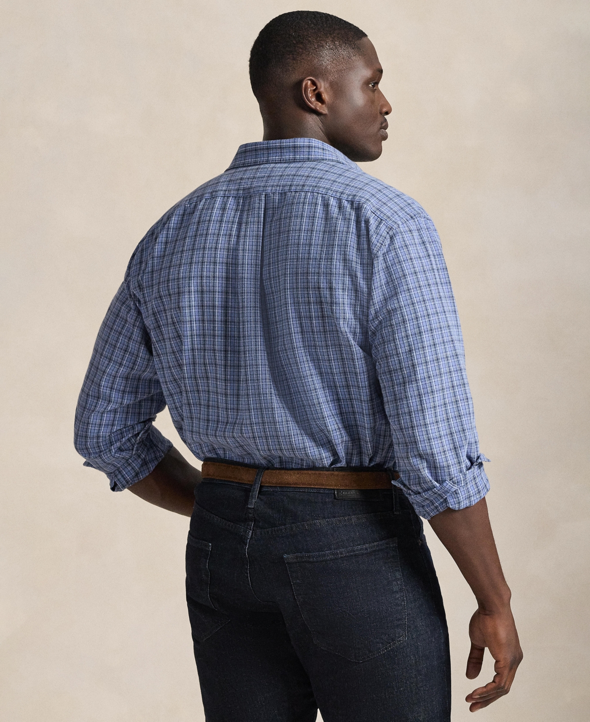 Polo Ralph Lauren Men's Big & Tall Gingham Oxford Shirt In Blue