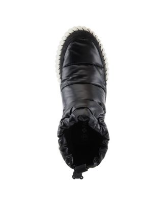 Bestinsnow Women's Textile Ankle Waterproof Boot With Zipper Closure, Padded Removable Insole, Faux Fur Lining