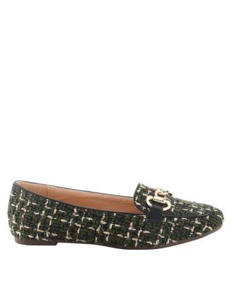 Women's KNITKNOT Boucle Loafers with Chain Accent