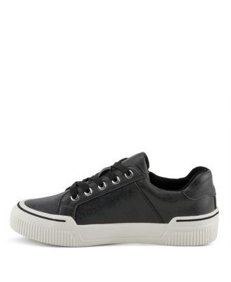 Women's DARAH Lace-Up Sneakers with Side Zipper and Metallic Accents