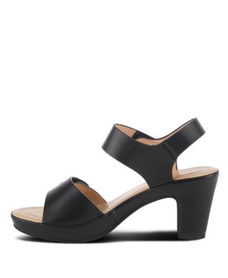 Women's DADE Metallic Button Platform Sandals with Adjustable Straps