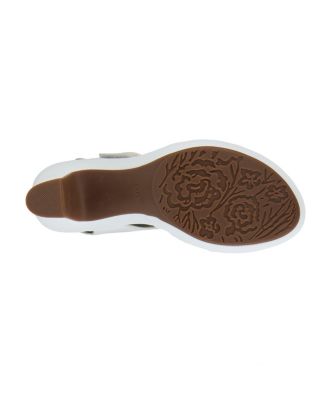 Women's DADE Metallic Button Platform Sandals with Adjustable Straps