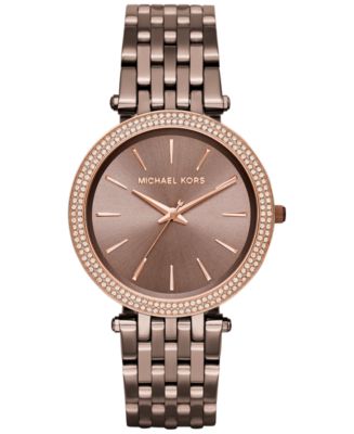 Michael Kors Women's Darci Sable Ion-Plated Stainless Steel Bracelet ...