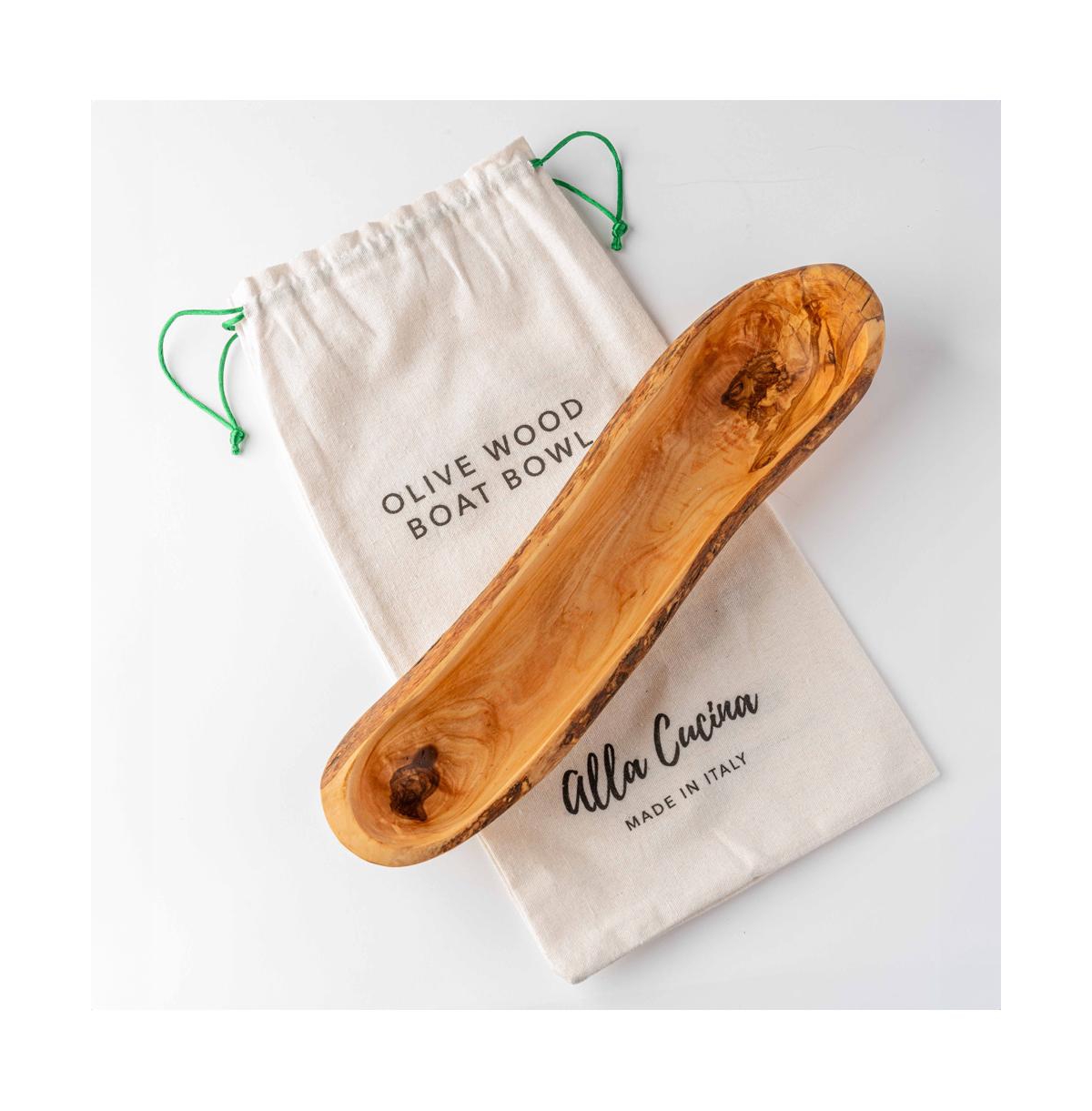 Verve Culture Olivewood Boat Shaped Bowl