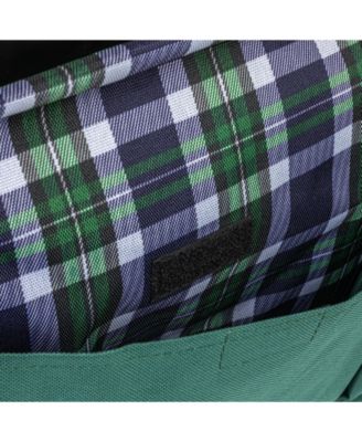 Plaid Krush Container All-Purpose Utility Tote with Green Pockets