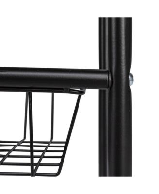 3-Tier Slim Storage Cart, Black