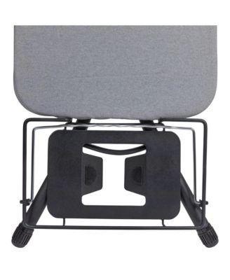Wide Mega Ironing Board 4-Leg, Matte Black Frame, Grey Cover