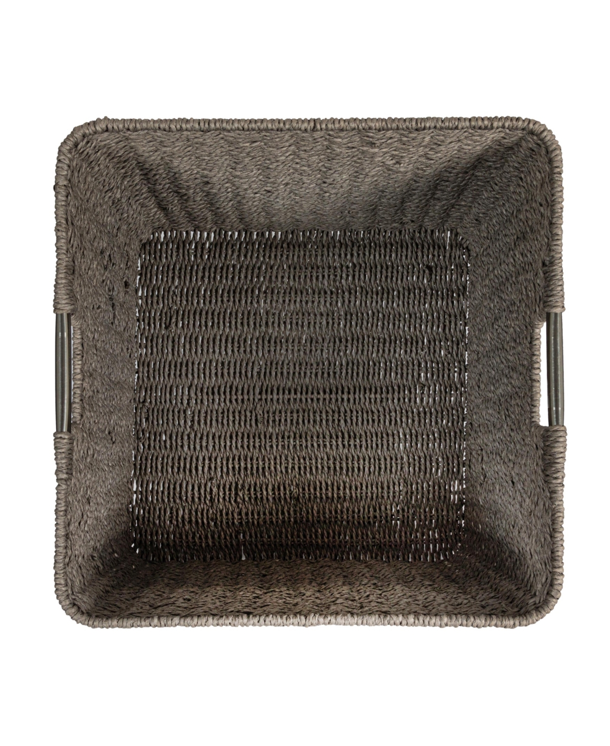 Household Essentials Square Woven Basket, Grey