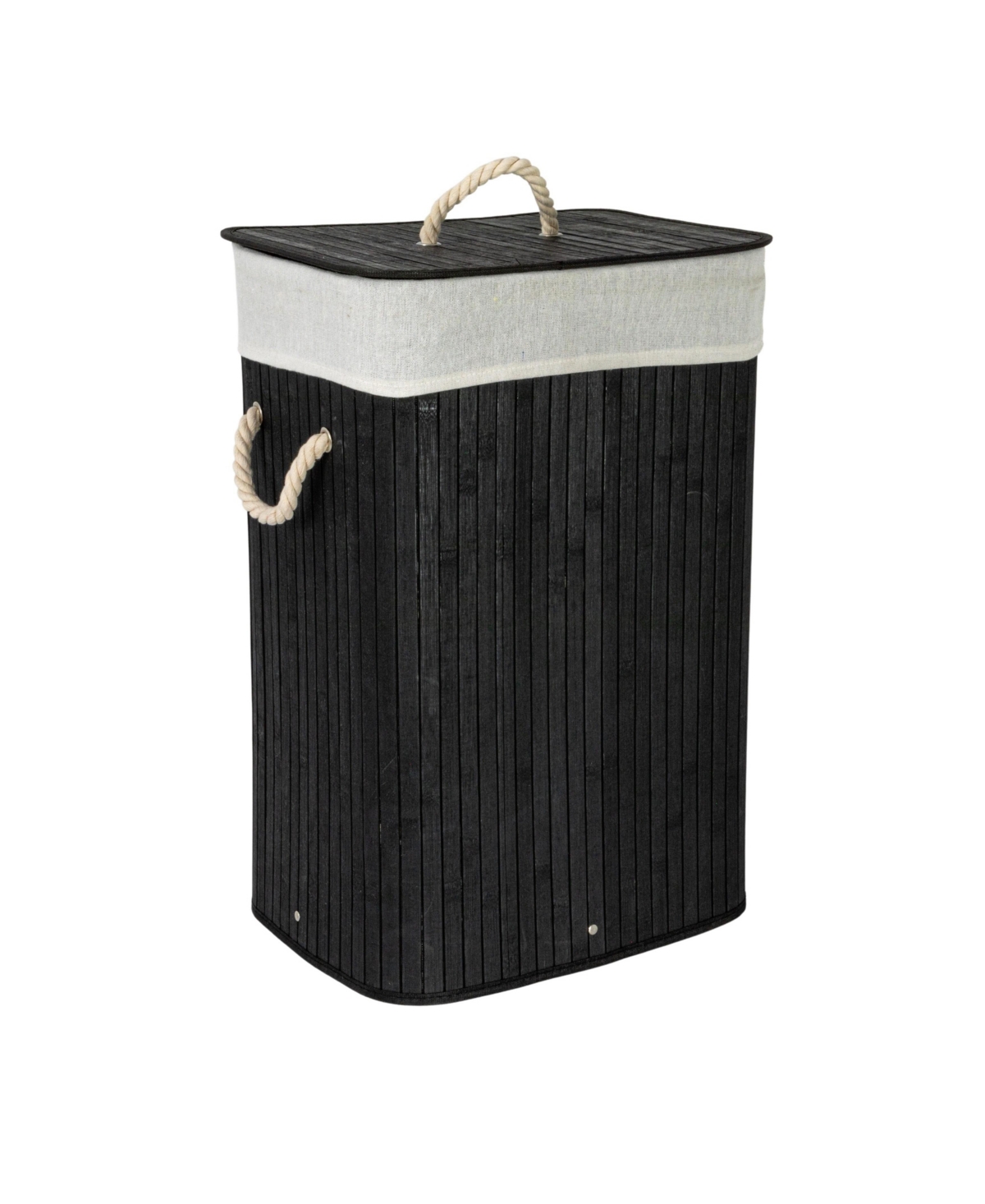 Household Essentials Bamboo Laundry Hamper with Rope Handles, -Gallons