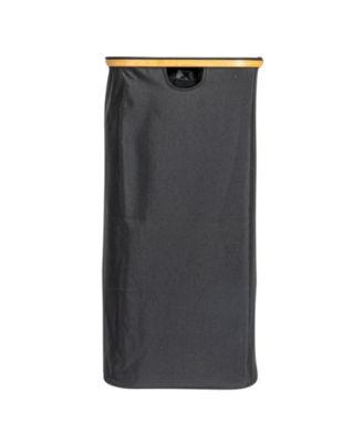 Sleek Laundry Hamper with Dual Mesh Liners and Lid, Black