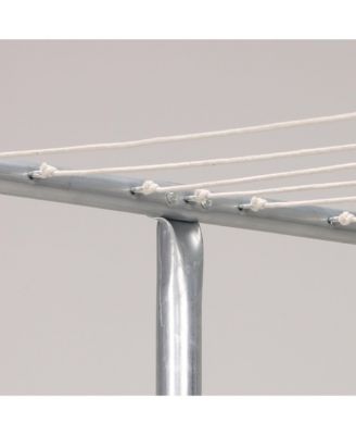 Steel Outdoor Clothesline T Post, Silver