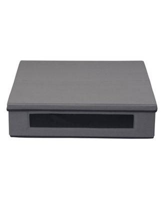 Wreath Storage Container, 24 Inch Wreath Storage Box with Handles, Gray