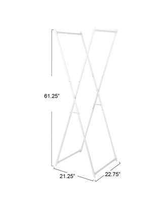 Valet Folding Clothes Rack, White