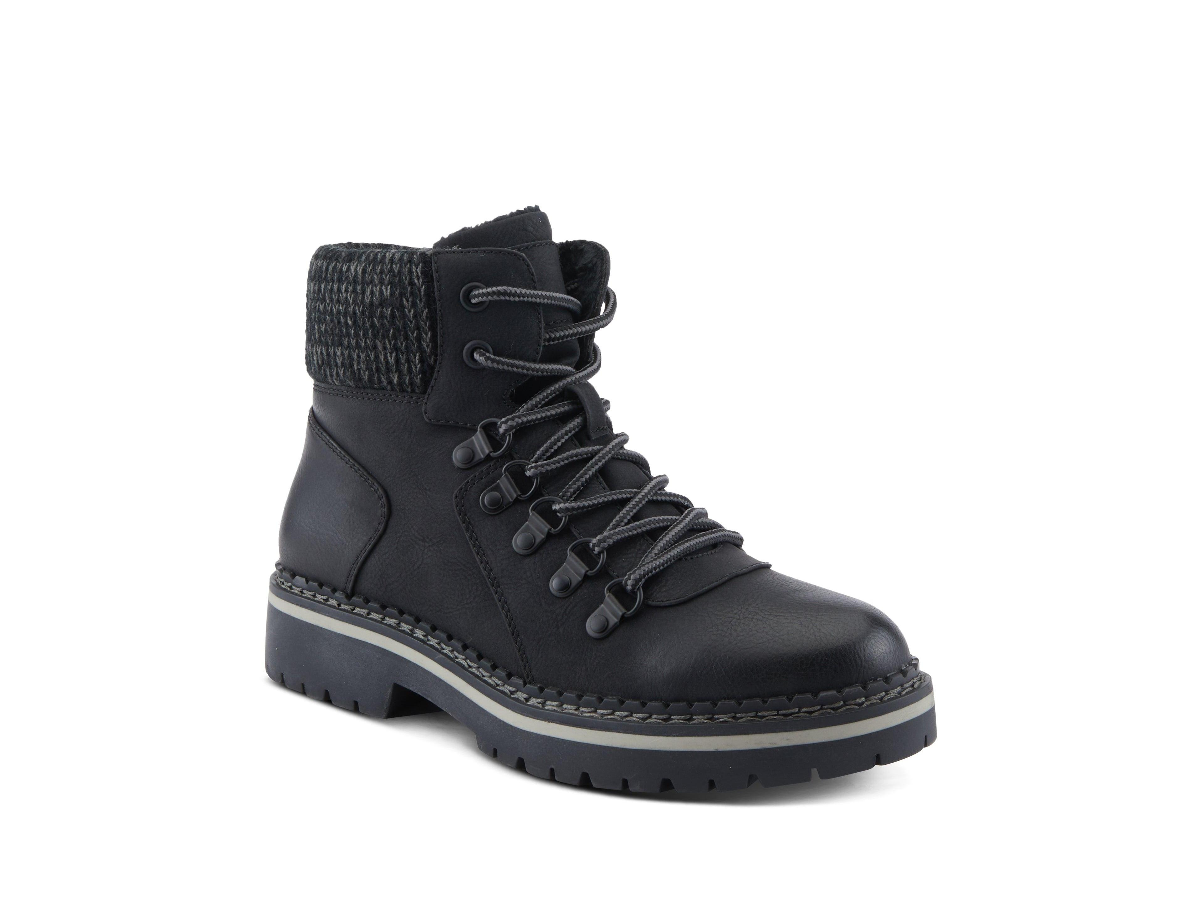 Patrizia Women's Hiker-Inspired Sweater Collar Lug Sole Boot