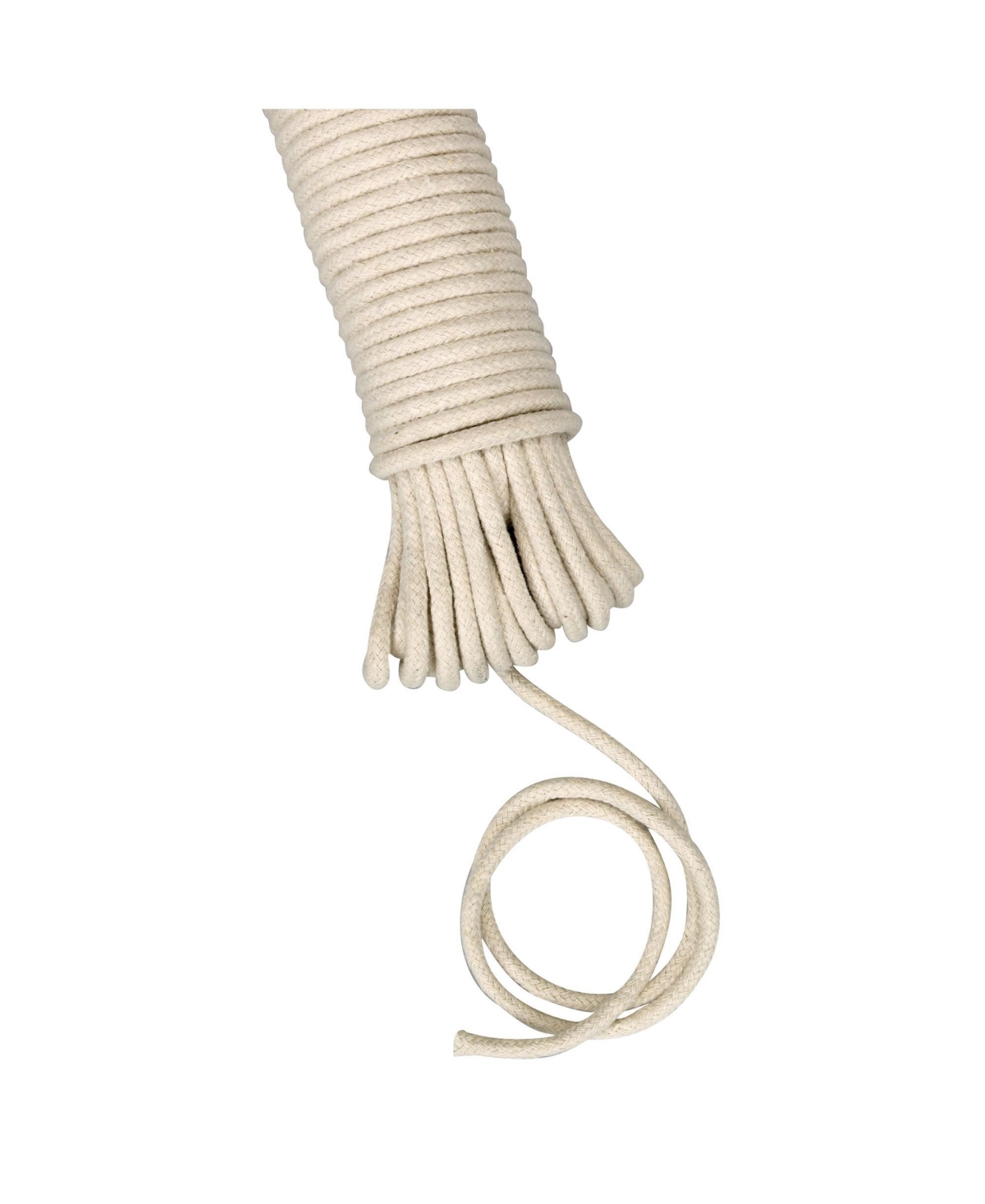 Household Essentials All-Purpose Cotton Clothesline Rope, 100, Off White