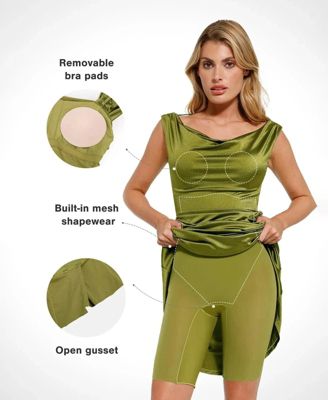 Women's Shapewear Convertible Shine Sculpting Mermaid Dress