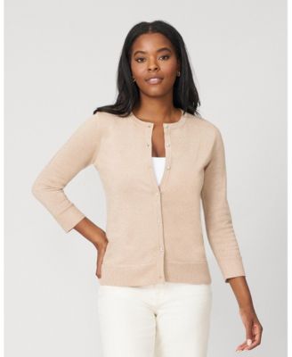 Women's Lurex Cardigan with Ribbed Trim