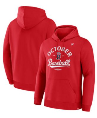 Men's Red Boston Red Sox 2025 MLB Postseason Locker Room Hoodie