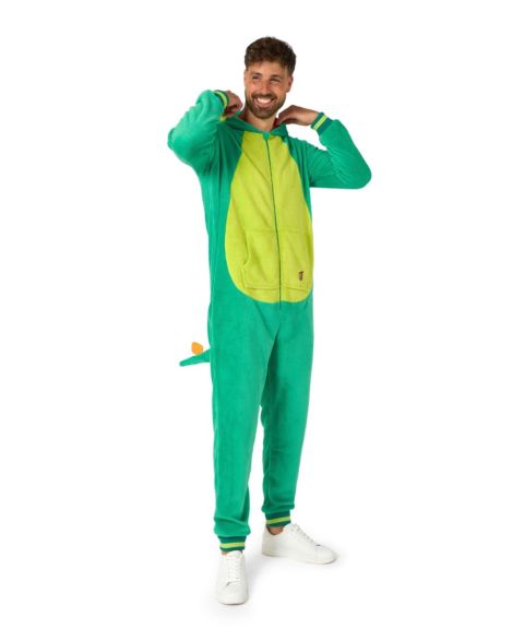 Карнавальный костюм акулы OppoSuits для взрослых, комбинезон, цвет: Зелёный