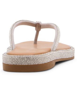 Women's Aaliyah Rhinestone Thong Flat Sandals