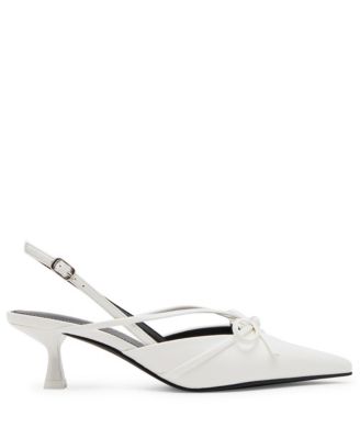 Women's Vixen Bow Slingback Kitten Heel Pumps
