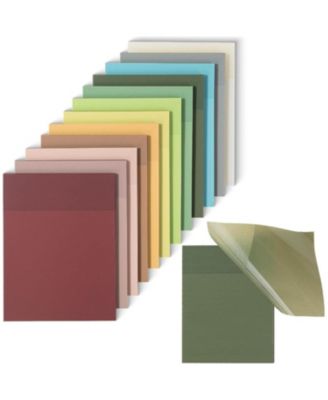 Transparent Sticky Notes, 3"×4", 600 Sheets, Vintage Colors,