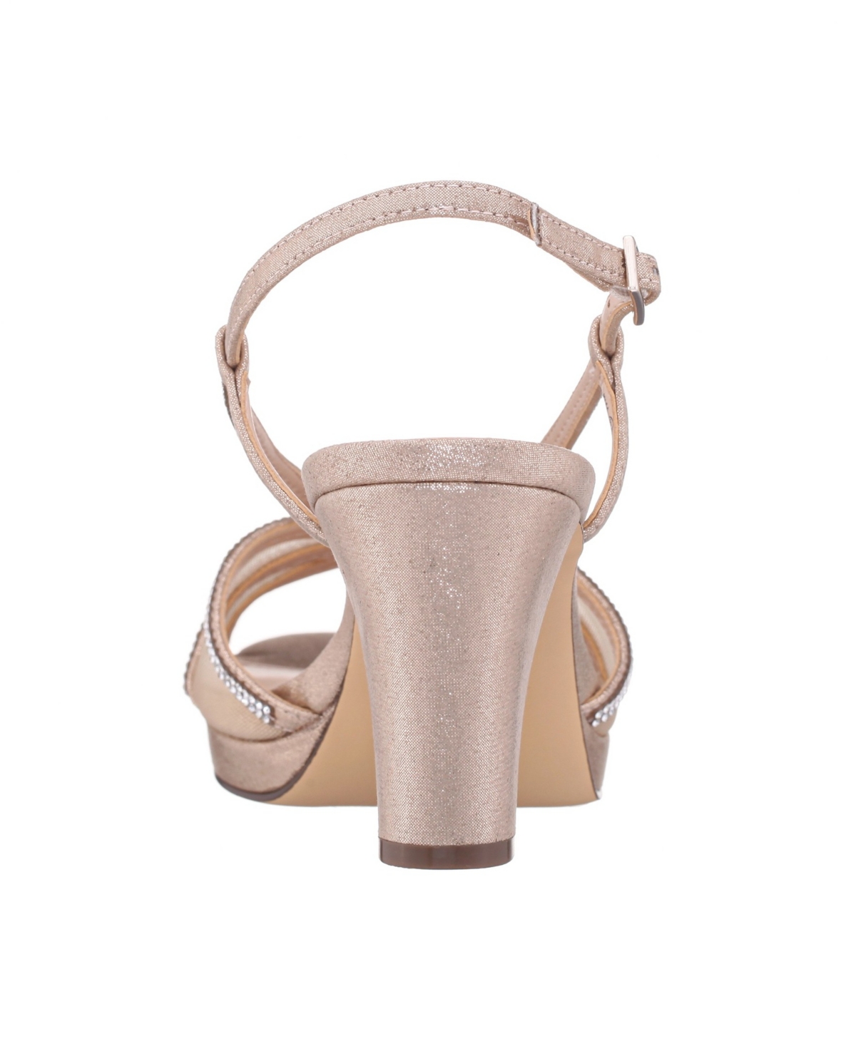 Nina Women's Bonney Rhinestone Square Toe Dress Sandals