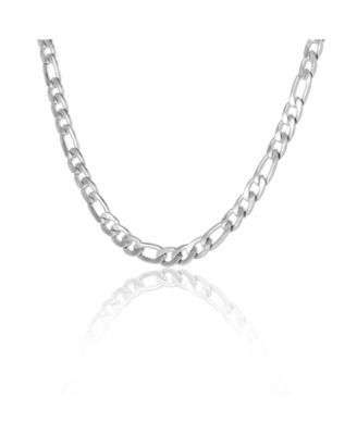Men s Figaro Chain Necklace, Silver Tone 22'' Links