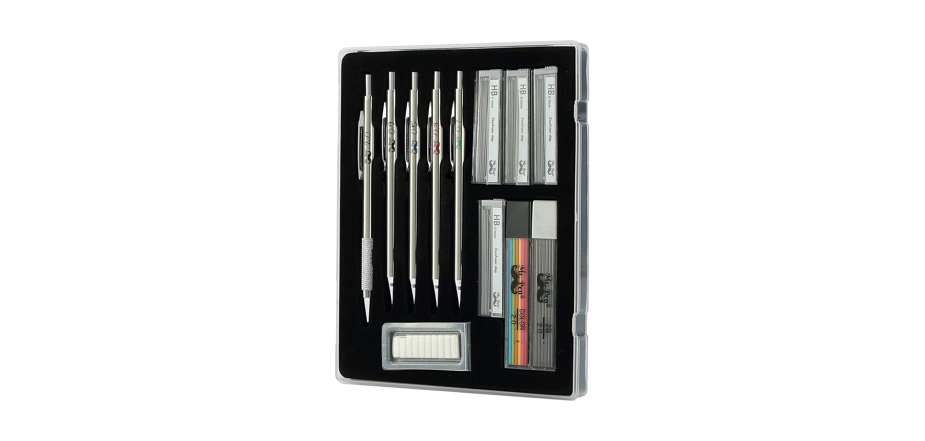 Mr. Pen Metal Mechanical Pencil Set with Lead and Eraser Refills