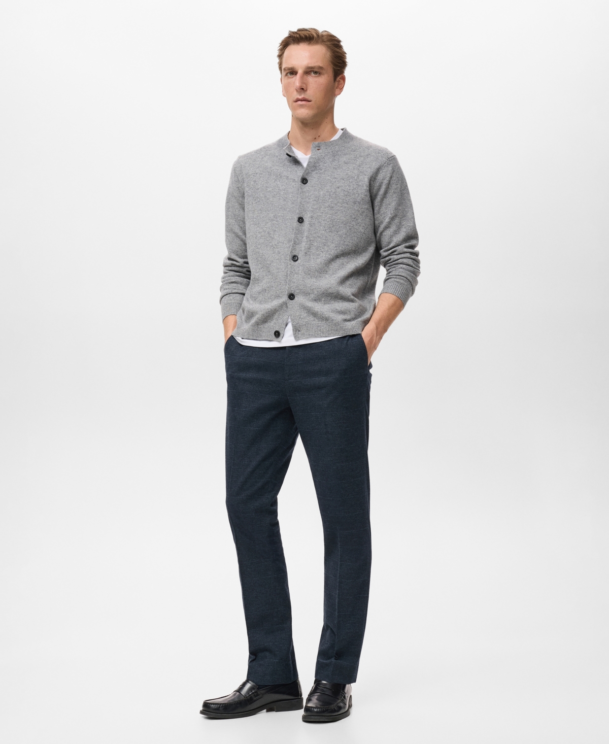 Mango Men's Slim-Fit Flannel Pants