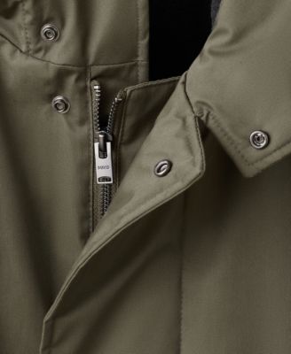 Men's Water-Repellent Hood Quilted Parka