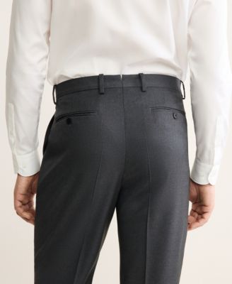 Men's Italian Virgin Wool Flannel Suit Pants