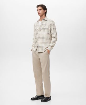 Men's Cotton Flannel Check Overshirt