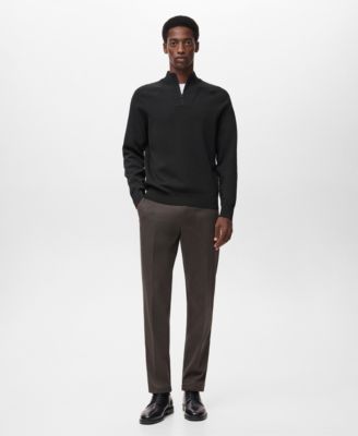 Men's Breathable Zip-Neck Sweater