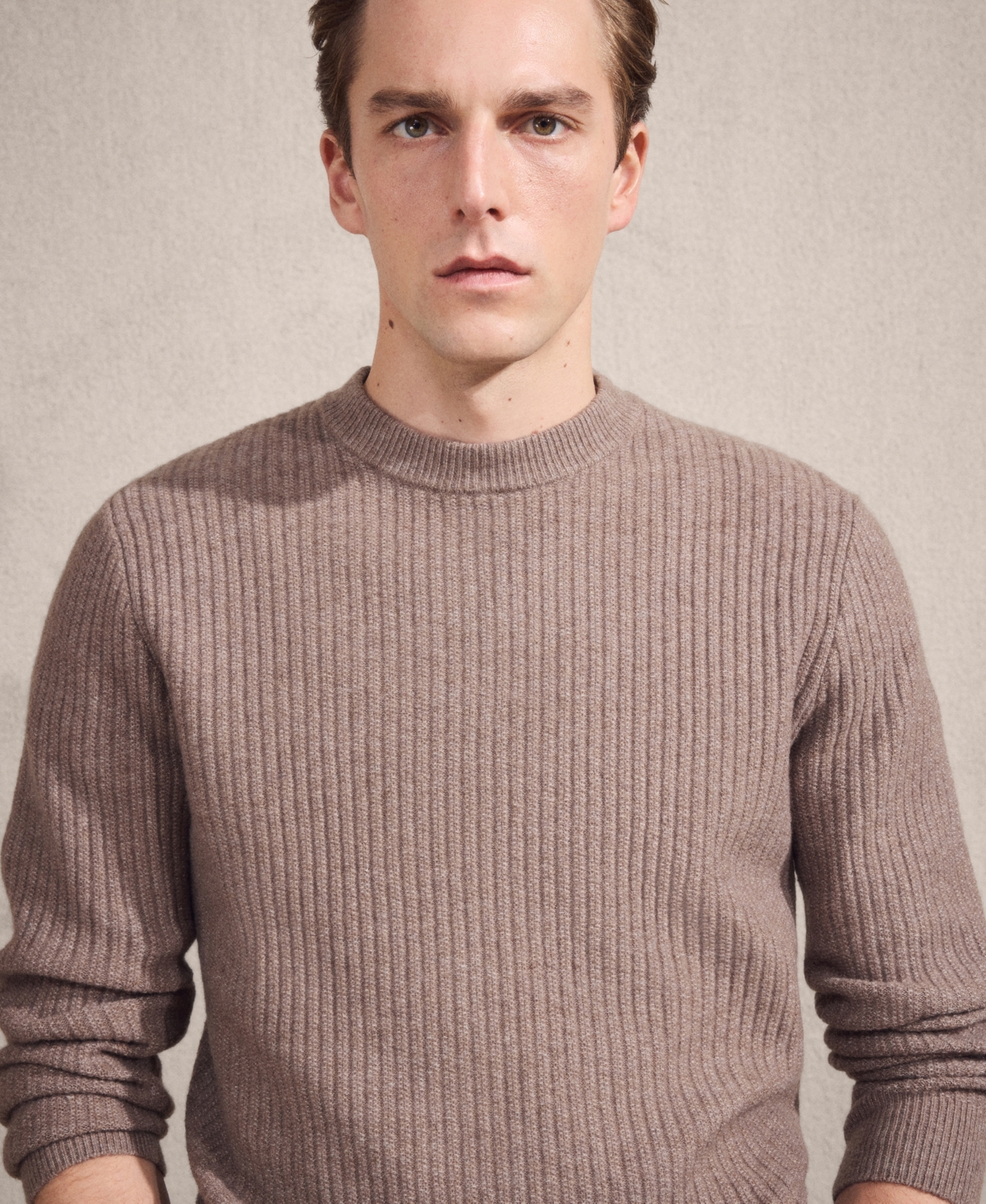 Mango Men's Knitted Ribbed Sweater