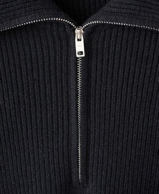 Men's Zip Collar Knitted Sweater