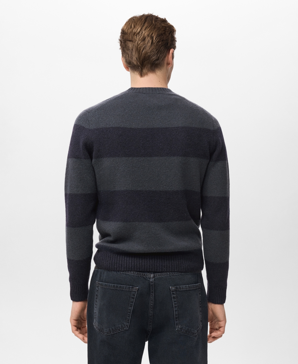 Mango Men's Wool-Blend Striped Sweater