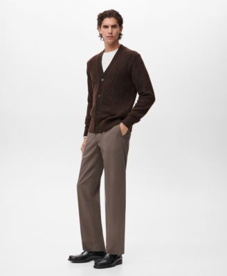 Men's Knitted Wool Blend Cardigan