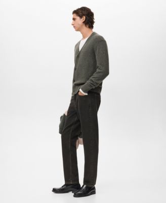 Men's Knitted Wool Blend Cardigan Sweater