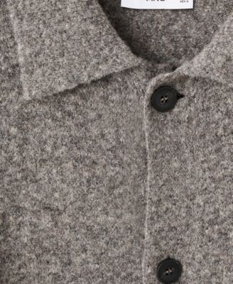 Men's Knitted Wool Blend Cardigan