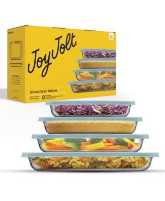 Borosilicate Glass Oven Dishes with Lids, Set of 4