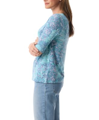 Women's Alanis Printed Cuffed-Sleeve T-Shirt