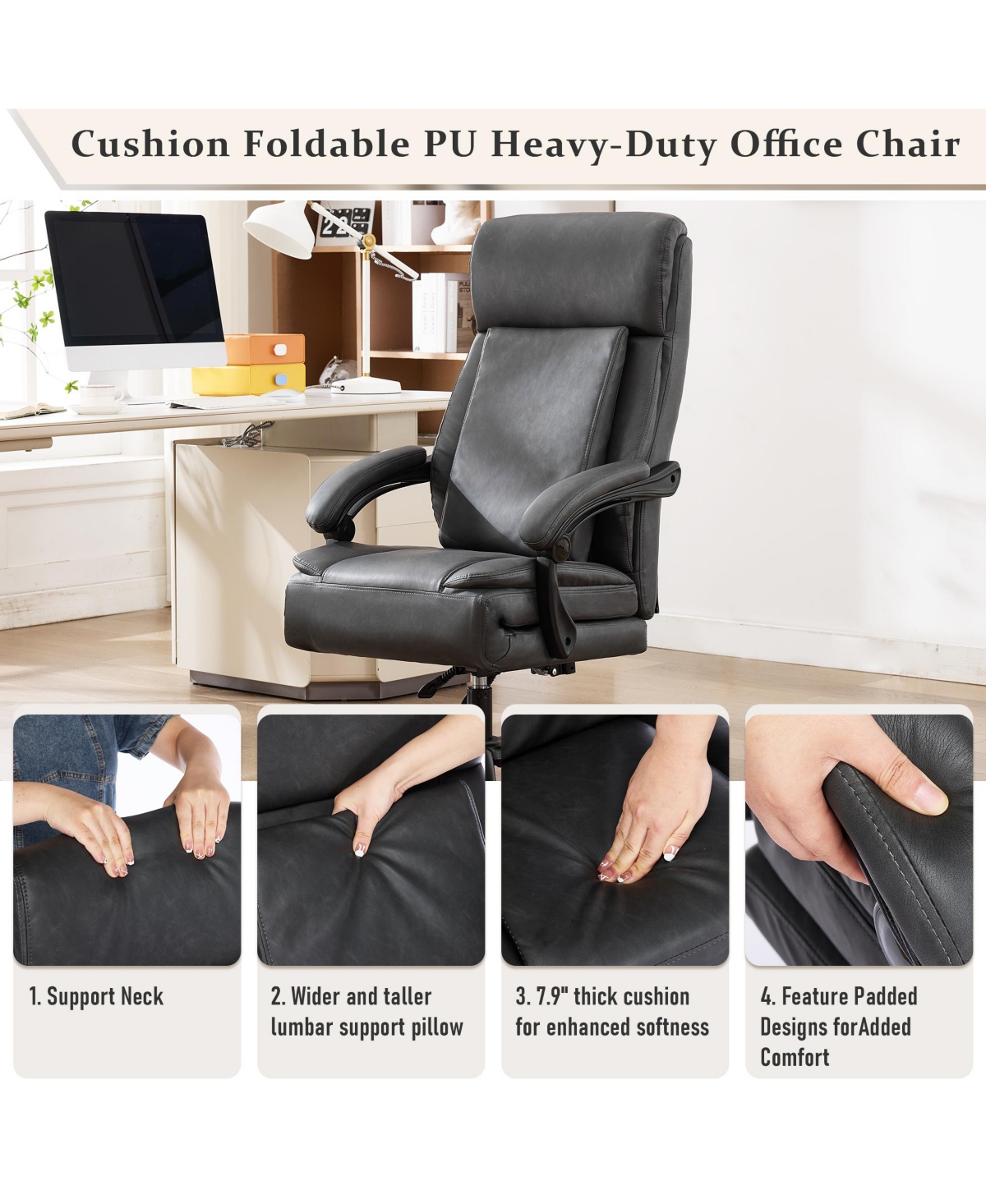 Dyhome Kitchen Chairs Mid-Century Modern Dining Chairs Set of 2, Kitchen Dining Room Chairs