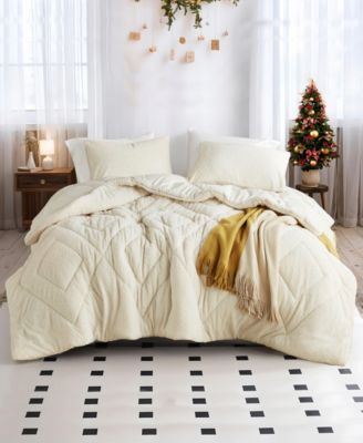 510 Design Kyla Double Diamond Quilted Teddy 3-Pc. Comforter Set, King/California King
