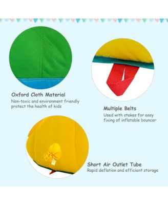 Kid's Inflatable Water Slide Bounce House with Climbing Wall and Pool Without Blower