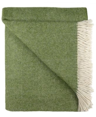 Shetland Lambswool Herringbone Throw, 55" x 72"