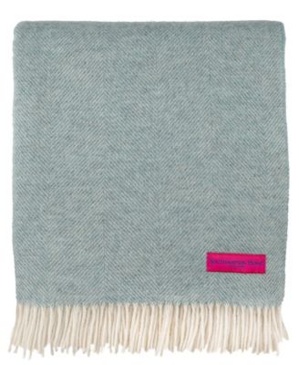 Shetland Lambswool Herringbone Throw, 55" x 72"