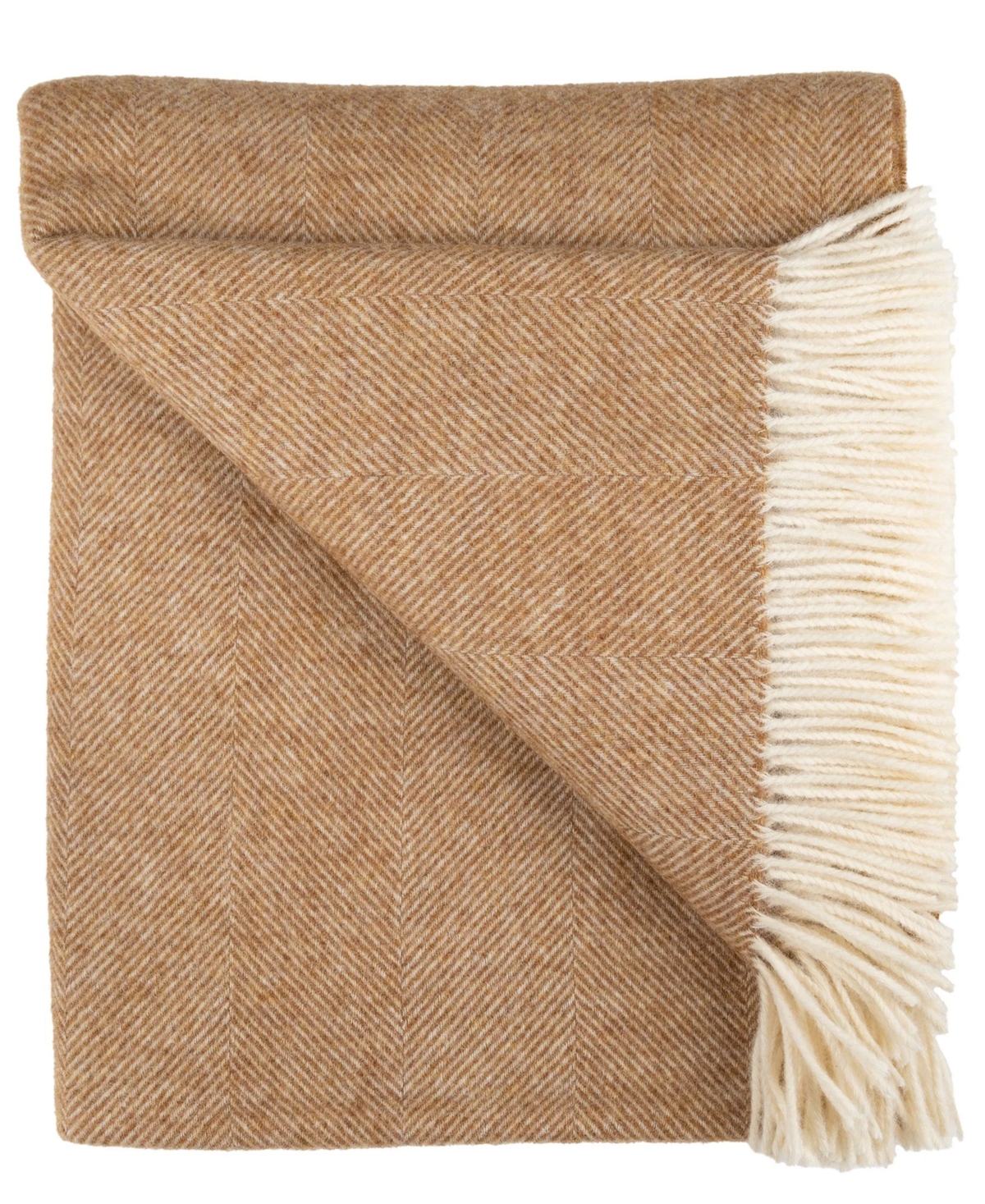 Southampton Home Shetland Lambswool Herringbone Throw, 55" x 72"