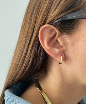 Rectangle Hoops Earrings