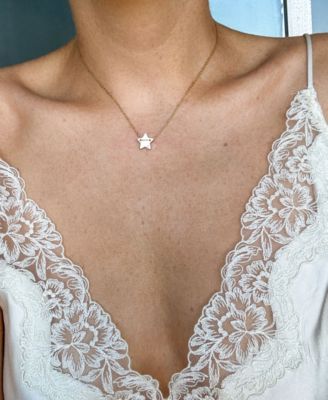 14k Gold-Plated Star Charm Pendant Necklace, 16" + 2" extender